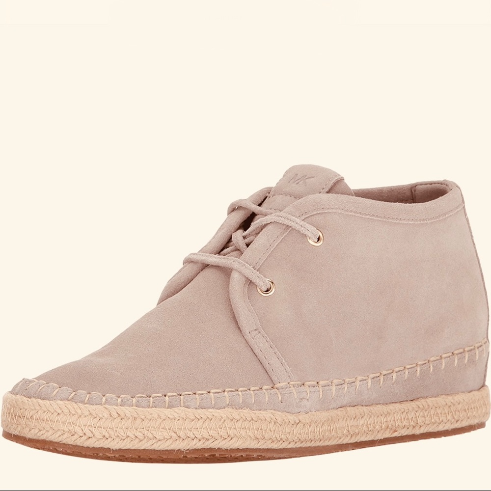 Michael Kors Hidden Wedge Kendrick Suede Nude Ankle Boot 8